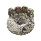 Pet Bed | Paw-Shaped Plush & Removable Washable Cover