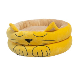 Pet Bed | Plush Cat Face & Machine Washable