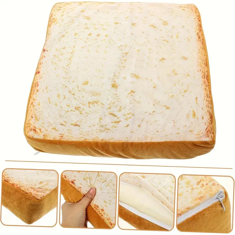 Pet Bed | Soft Plush & Toast-Shaped | Small Pets