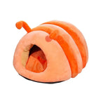 Pet Bed | Ultra-Soft Plush & Caterpillar Design | For Cats & Small Dogs