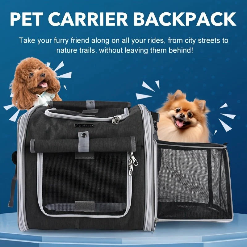 Pet Bike Basket | Expandable & Breathable Mesh | Quick-Release Mount