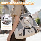 Pet Carrier Backpack | Bear-Shaped Canvas & Open Front | Up To 5 kg