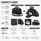 Pet Carrier | Expandable & Breathable Mesh | Small & Medium