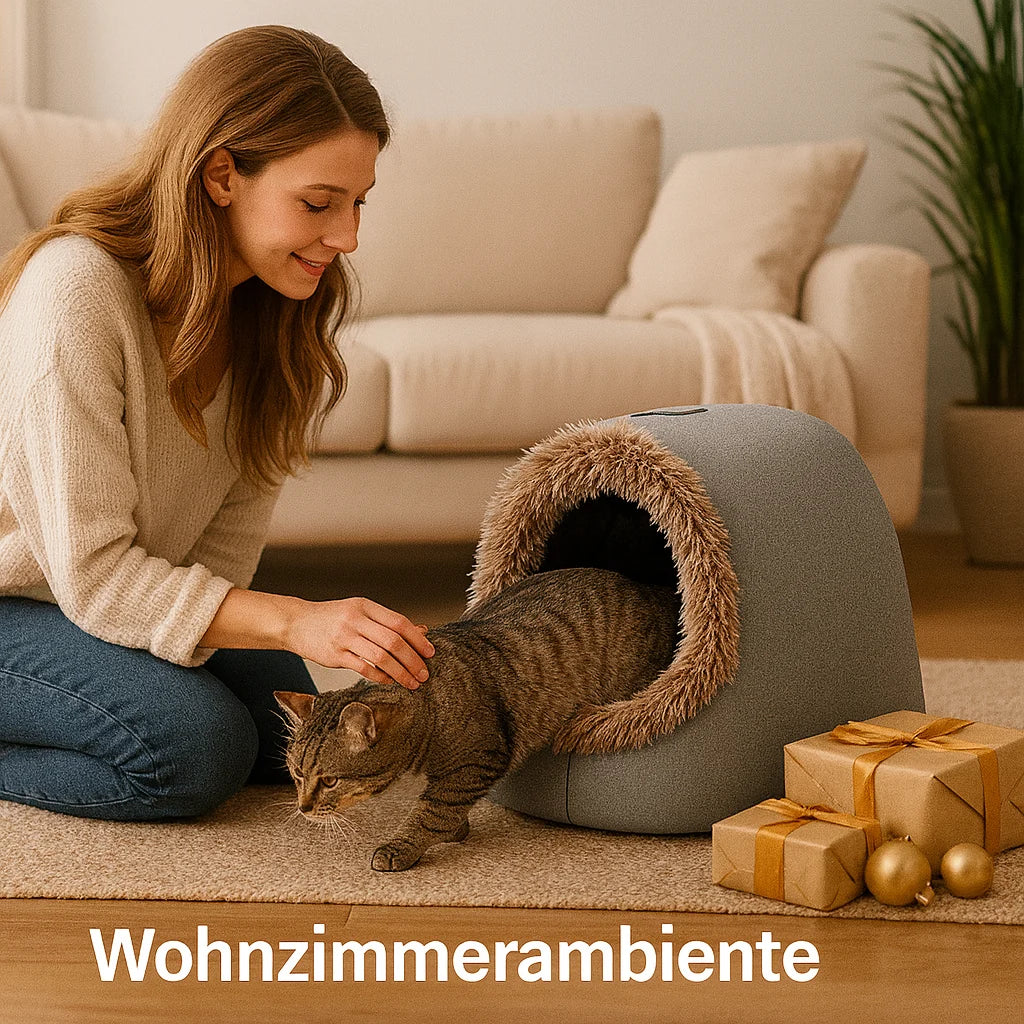 Pet Cave Bed | Insulated & Heat-Retaining | For Pets Up To 10 kg