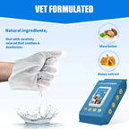 Pet Cleaning Gloves | No-Water Fragrance-Free & Reusable | Pack of 20