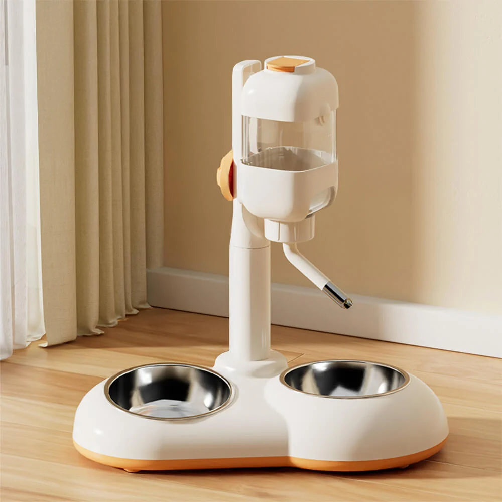 Pet Feeding Station | Gravity-Fed Water & Easy-Clean | 850 mL