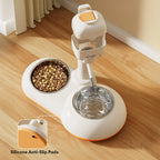 Pet Feeding Station | Gravity-Fed Water & Easy-Clean | 850 mL