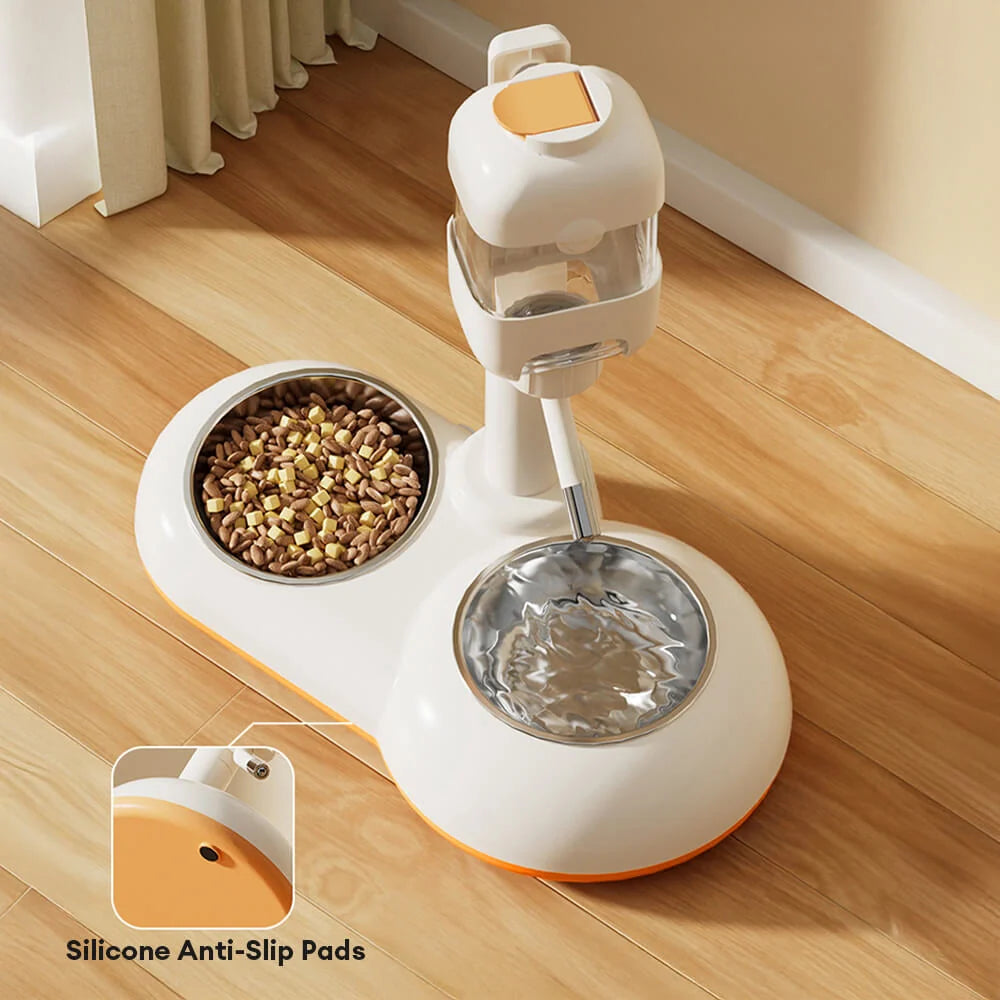Pet Feeding Station | Gravity-Fed Water & Easy-Clean | 850 mL