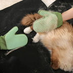 Pet Hair Removal Glove | Double-Sided Massage & Rubberized Bristles | Fits Left & Right Hands