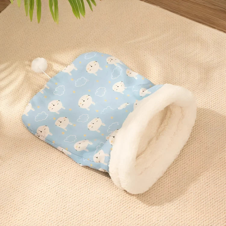Pet Sleeping Bag | Warm Plush & Machine Washable
