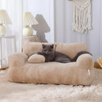 Pet Sofa | Calming Plush & Removable Zipper Cover | Small & Large