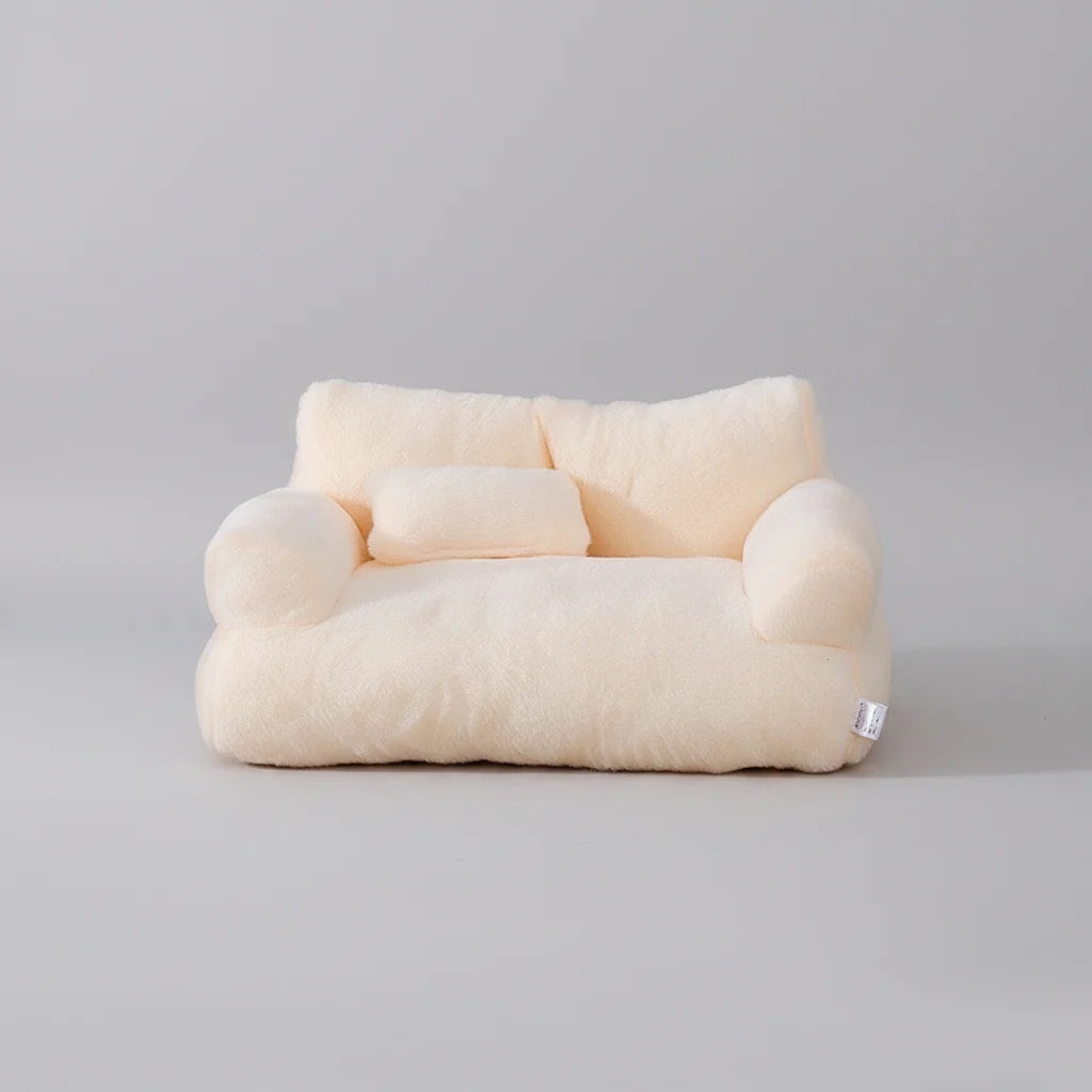 Pet Sofa | Calming Plush & Removable Zipper Cover | Small & Large