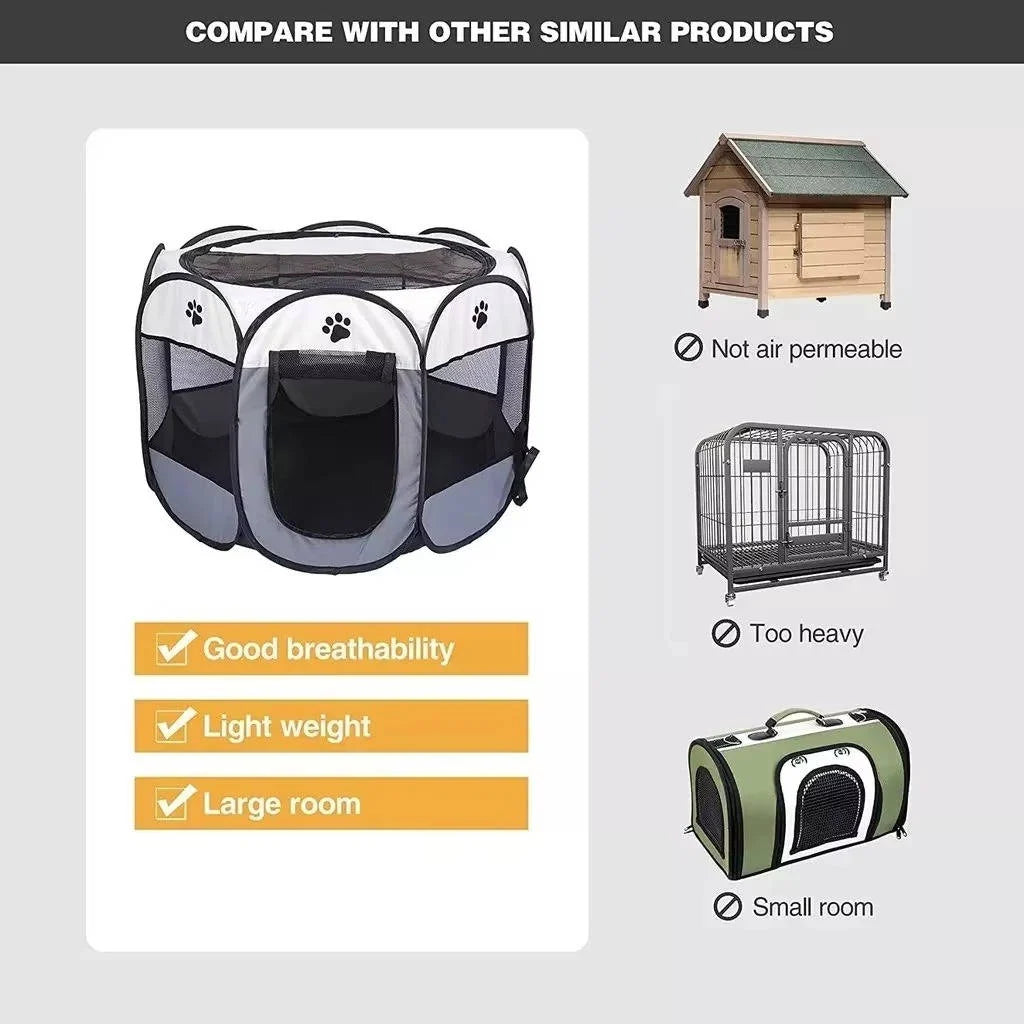 Pet Tent | Breathable Mesh & Foldable | Indoor & Outdoor