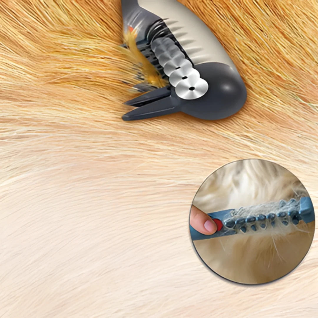 Pet Trimmer | Gentle Knot-Removing Stainless Steel Blades & Ergonomic Handle