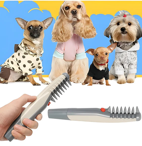 Pet Trimmer | Gentle Knot-Removing Stainless Steel Blades & Ergonomic Handle