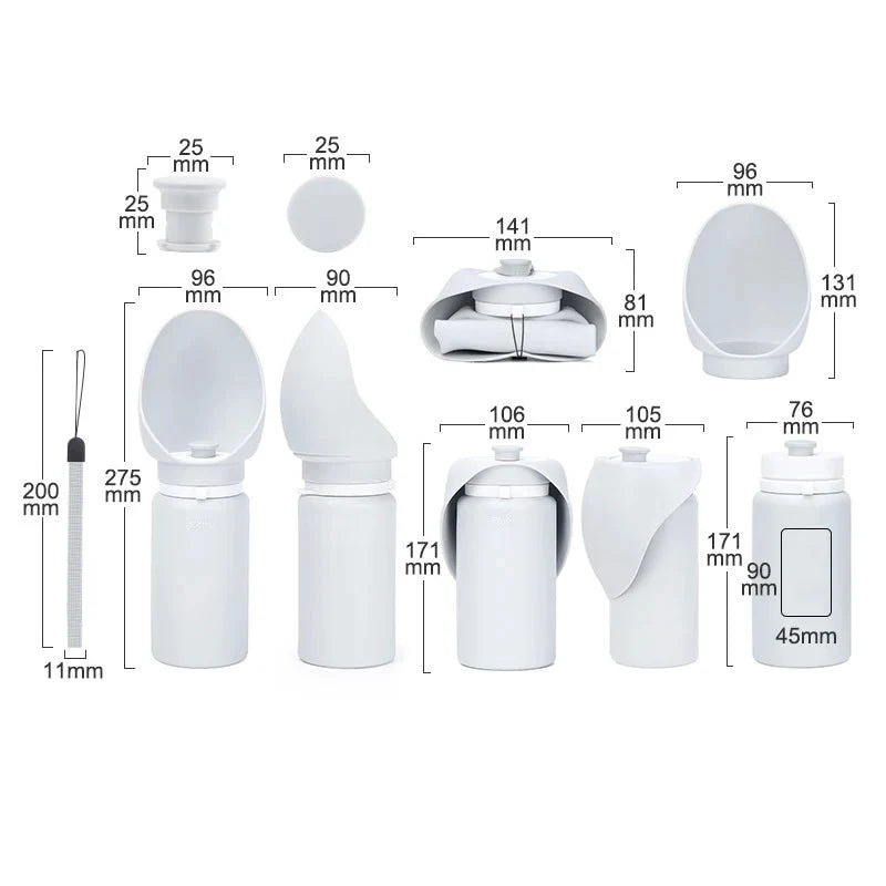 Pet Water Bottle | Collapsible Food-Grade Silicone & Leak-Proof | 550 ml