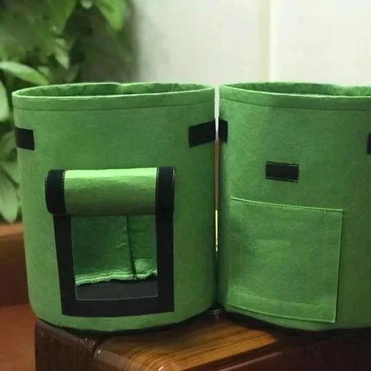Planting Bag | Breathable fleece, side opening & handles | 15L set of 2