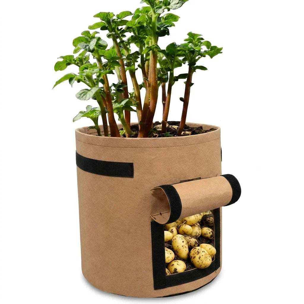 Planting Bag | Breathable fleece, side opening & handles | 15L set of 2