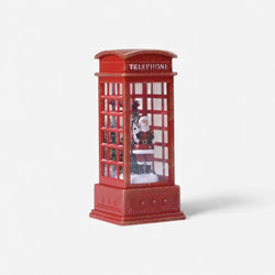 Phone Booth Sculpture | Miniature Red & Built-In LED