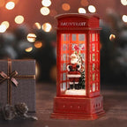 Phone Booth Sculpture | Miniature Red & Built-In LED