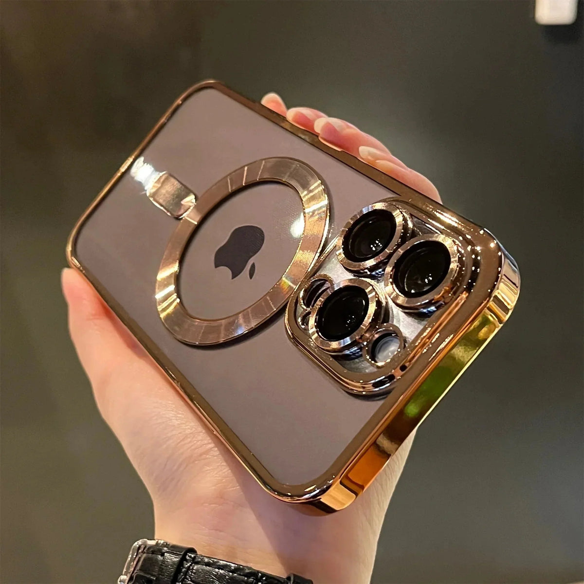 Phone Case | Magnetic & Wireless Charging Compatible | Glossy Metallic Finish