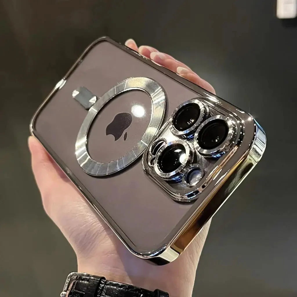 Phone Case | Magnetic & Wireless Charging Compatible | Glossy Metallic Finish