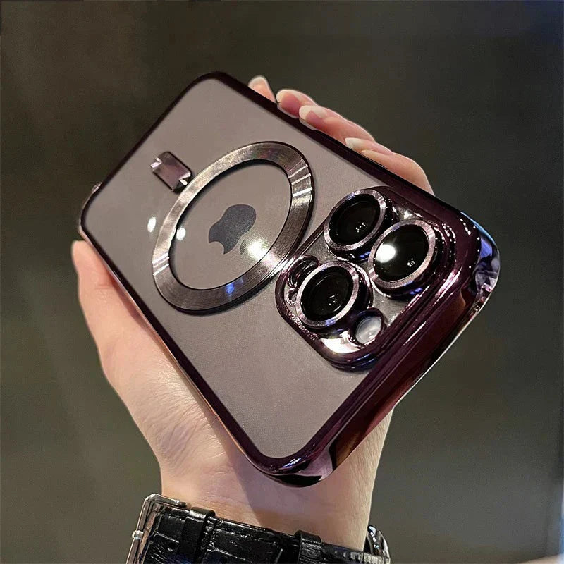 Phone Case | Magnetic & Wireless Charging Compatible | Glossy Metallic Finish