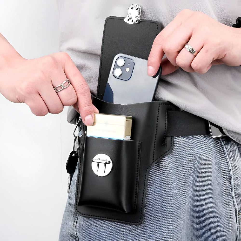 Phone Holster | Belt Clip & Slim PU Pouch | Fits Up To 5.9 In