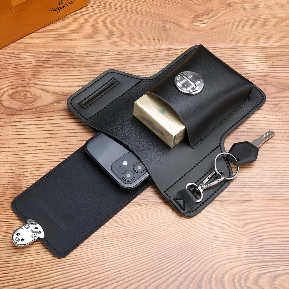 Phone Holster | Belt Clip & Slim PU Pouch | Fits Up To 5.9 In