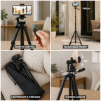 Phone Tripod | 3-in-1 Selfie Stick & Bluetooth Remote | 40–140 cm