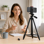 Phone Tripod | 3-in-1 Selfie Stick & Bluetooth Remote | 40–140 cm