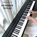 Piano Key Labels | Removable Silicone & Double-Staff Notation | Fits 88-Key Pianos