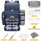 Picnic Backpack | Insulated & Complete Dining Set | Serves 4