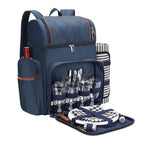 Picnic Backpack | Insulated & Complete Dining Set | Serves 4