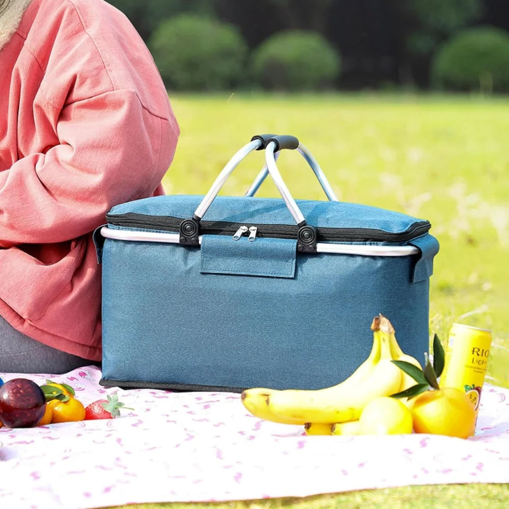 Picnic Basket | Foldable Insulated & Leakproof | 18L