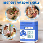 Piggy Bank For Kids | ATM-Style Electronic & Dual-Lock Security