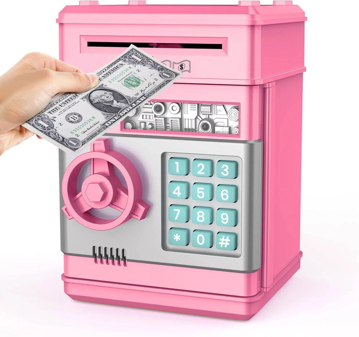 Piggy Bank For Kids | ATM-Style Electronic & Dual-Lock Security