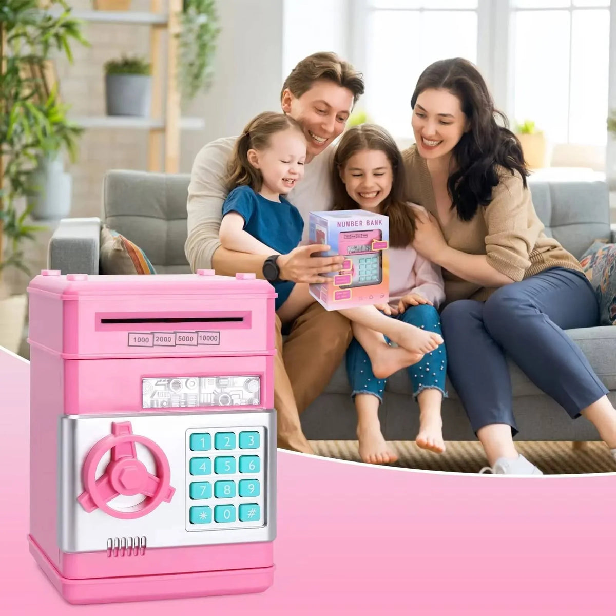 Piggy Bank For Kids | ATM-Style Electronic & Dual-Lock Security