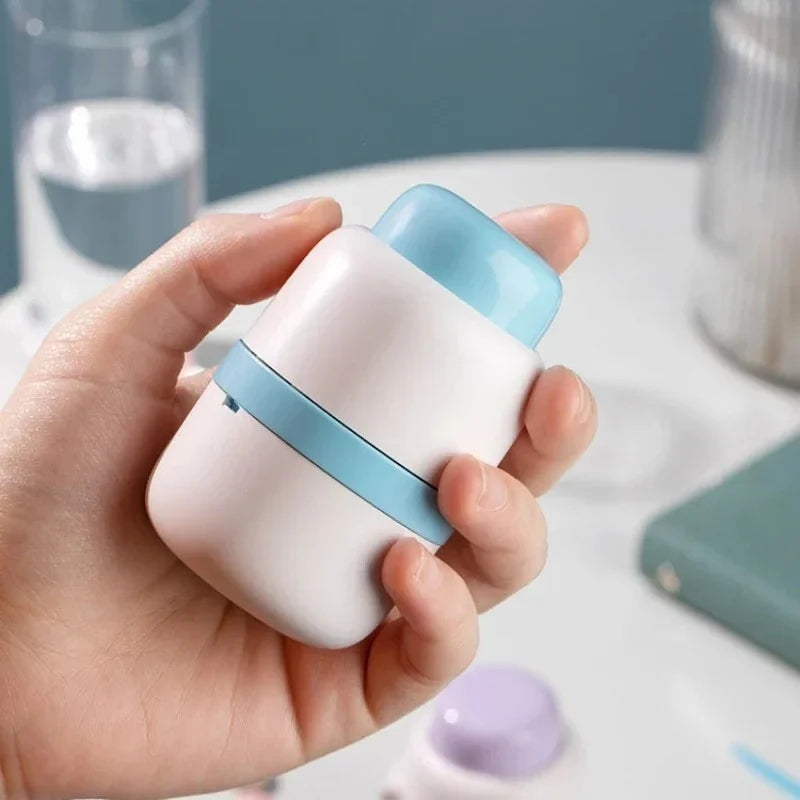 Pill Cutter & Splitter | Stainless Steel Blade & Safety Lock | Multi-Compartment Moisture-Proof Case