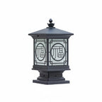 Pillar Lantern | Art Deco Lattice & IP65 Weatherproof | Two Heights