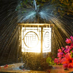 Pillar Lantern | Art Deco Lattice & IP65 Weatherproof | Two Heights