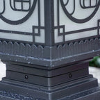 Pillar Lantern | Art Deco Lattice & IP65 Weatherproof | Two Heights