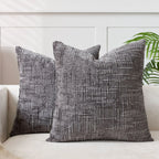Pillow Cover | Chenille & Bamboo Texture | 40 x 40–50 x 50 cm