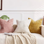Pillow Cover | Chenille & Bamboo Texture | 40 x 40–50 x 50 cm