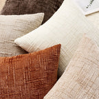 Pillow Cover | Chenille & Bamboo Texture | 40 x 40–50 x 50 cm