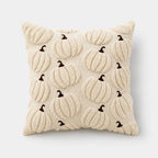 Pillow Cover | Hand-Tufted Chenille & Quilted Embroidery | Square 18 x 18 in