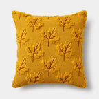 Pillow Cover | Hand-Tufted Chenille & Quilted Embroidery | Square 18 x 18 in