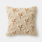 Pillow Cover | Hand-Tufted Chenille & Quilted Embroidery | Square 18 x 18 in