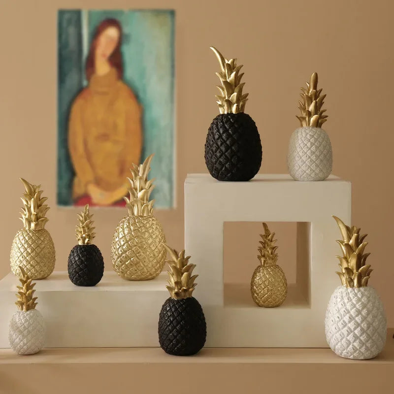 Pineapple Ornament | Resin Gold Finish | Multiple Sizes