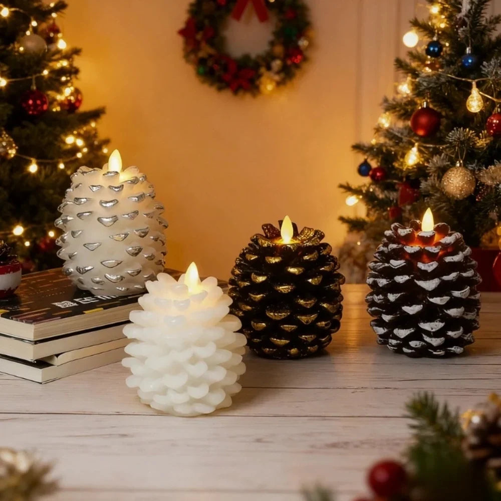 Pinecone Candles | Flameless LED | Remote Control & Timer